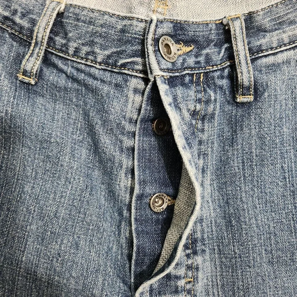 Vtg Banana Republic Jeans Men 34X30(28) Straight Leg Button Fly